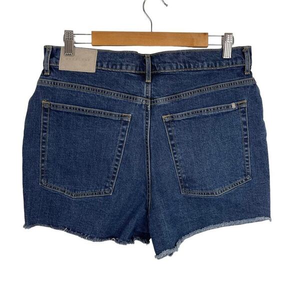 New Everlane The Way-High Denim Short High Rise Raw Hem Organic Cotton Size 31 - Picture 9 of 14